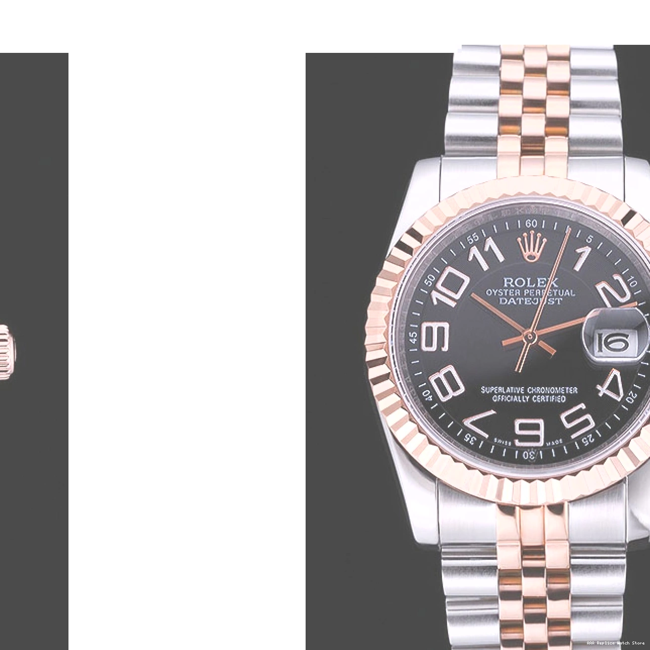 Aaa replica watch Swiss Two Rolex Rubies Bracelet Day-Date 1454105 And Dial Diamonds Black Tone 0709